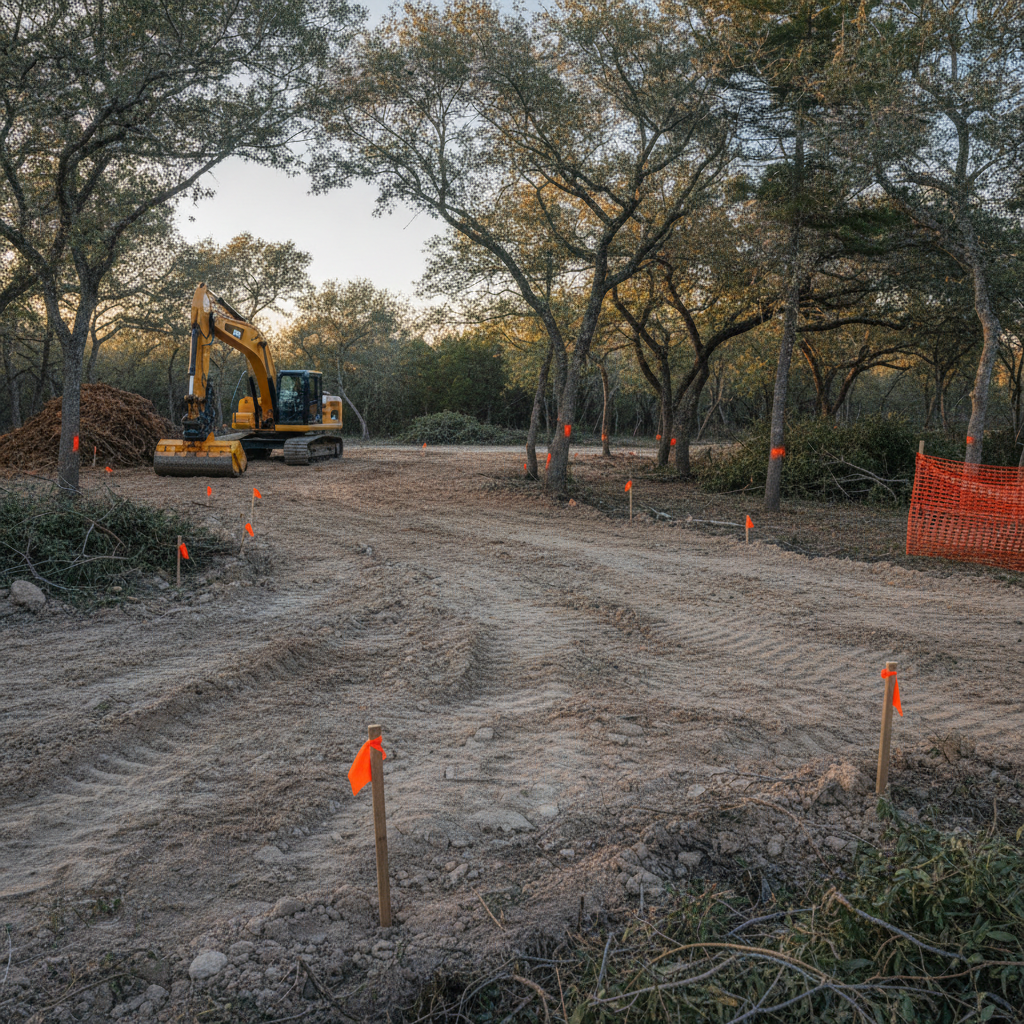 How much clearing do I need? — Land Clearing Services guide illustration in Granbury, Texas