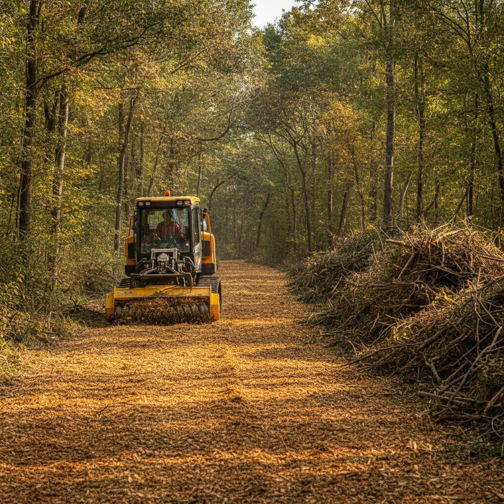 Mulching vs haul-off — Land Clearing Services guide illustration in Granbury, Texas